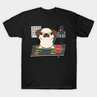 Funny Pug is on a skateboard T-Shirt